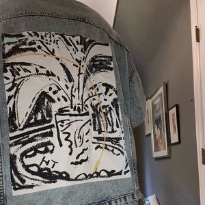 BDG Jean Jacket with graphic art on back